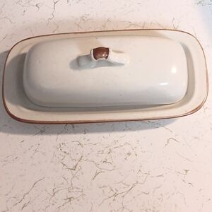 Vintage Hearthside Stoneware Covered Butter Dish Casual Elegance Japan